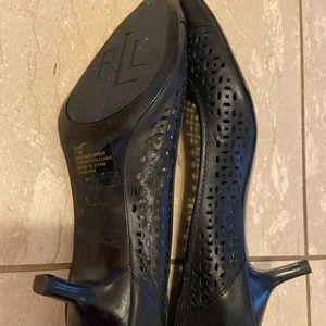 Black perforated nappa